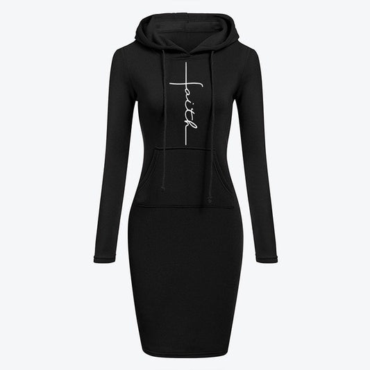 Eternal Hope Ribbed Faith Pullover Dress