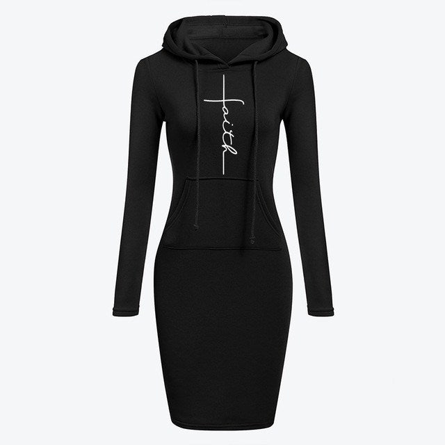 Eternal Hope Ribbed Faith Pullover Dress