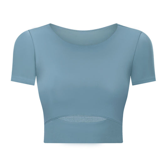 Aura Naked Feel Cut-Out Gym Crop Top