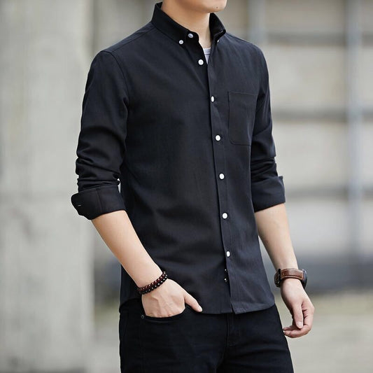 Executive-Minimalist Statement-Shirt with High-Density Cotton-Shell & Tapered-Frame
