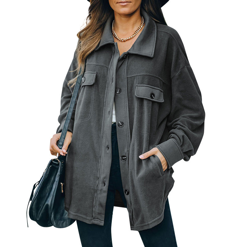 The Nomad" Brushed-Fleece Shacket with Architectural Utility Details