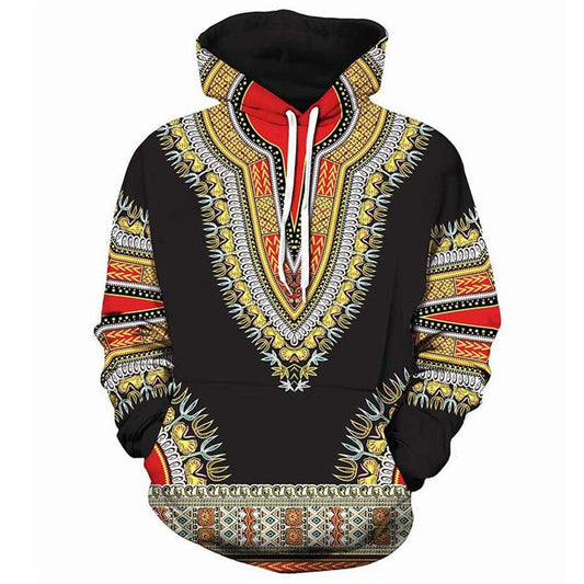 The Tribal-Aegis Hoodie with Architectural Dashiki-Inlay & Urban-Shield Shell