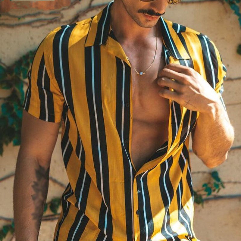 Riviera Striped Short-Sleeve Resort Shirt