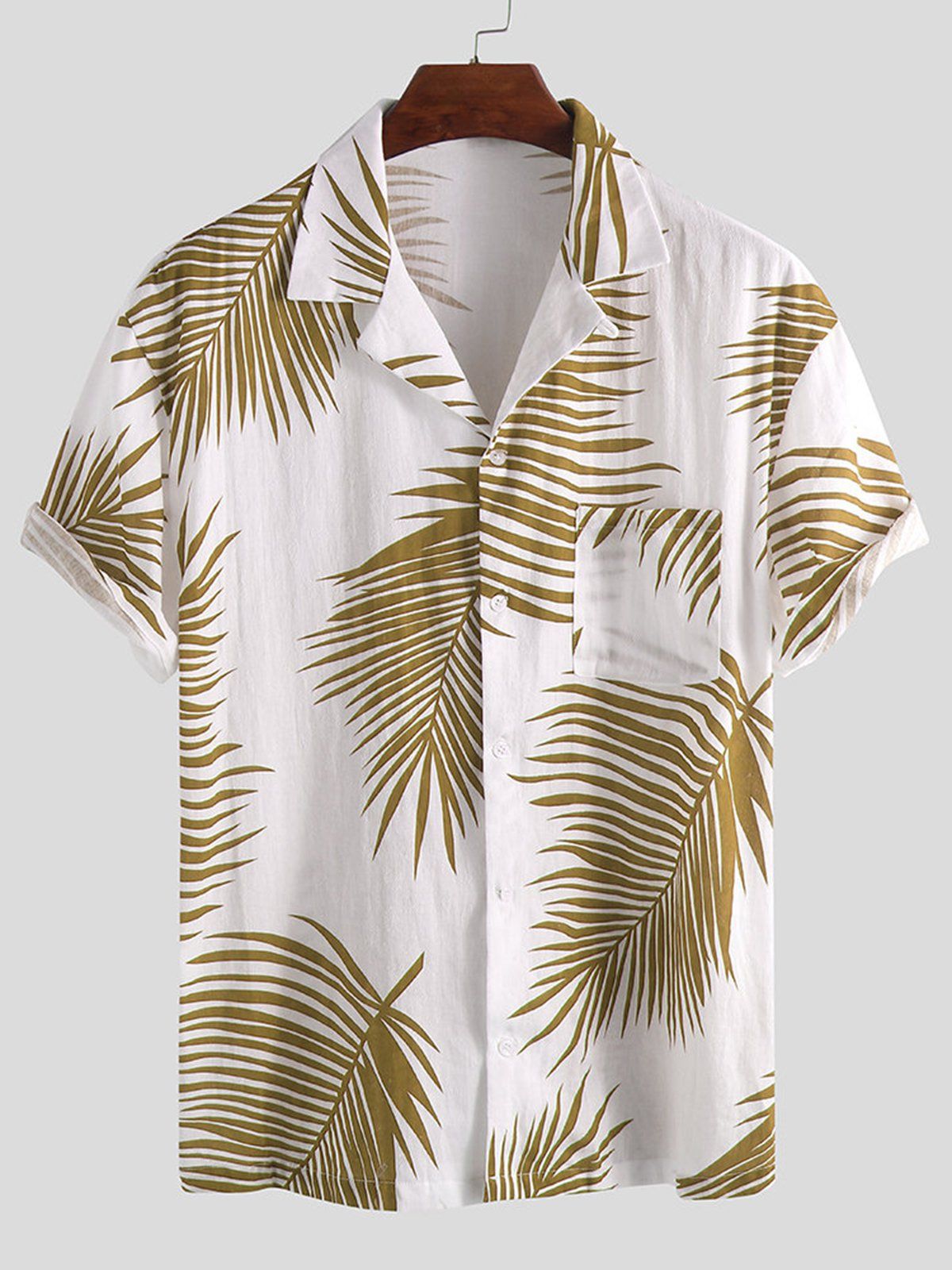 The Palm-Vector Shirt with Architectural Frond-Inlay & Urban-Flow Shell