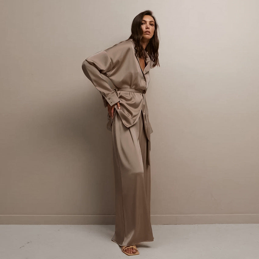 Azure-Serenity Lounge-Suit with High-Drape Silk-Finish & Architectural Lapels