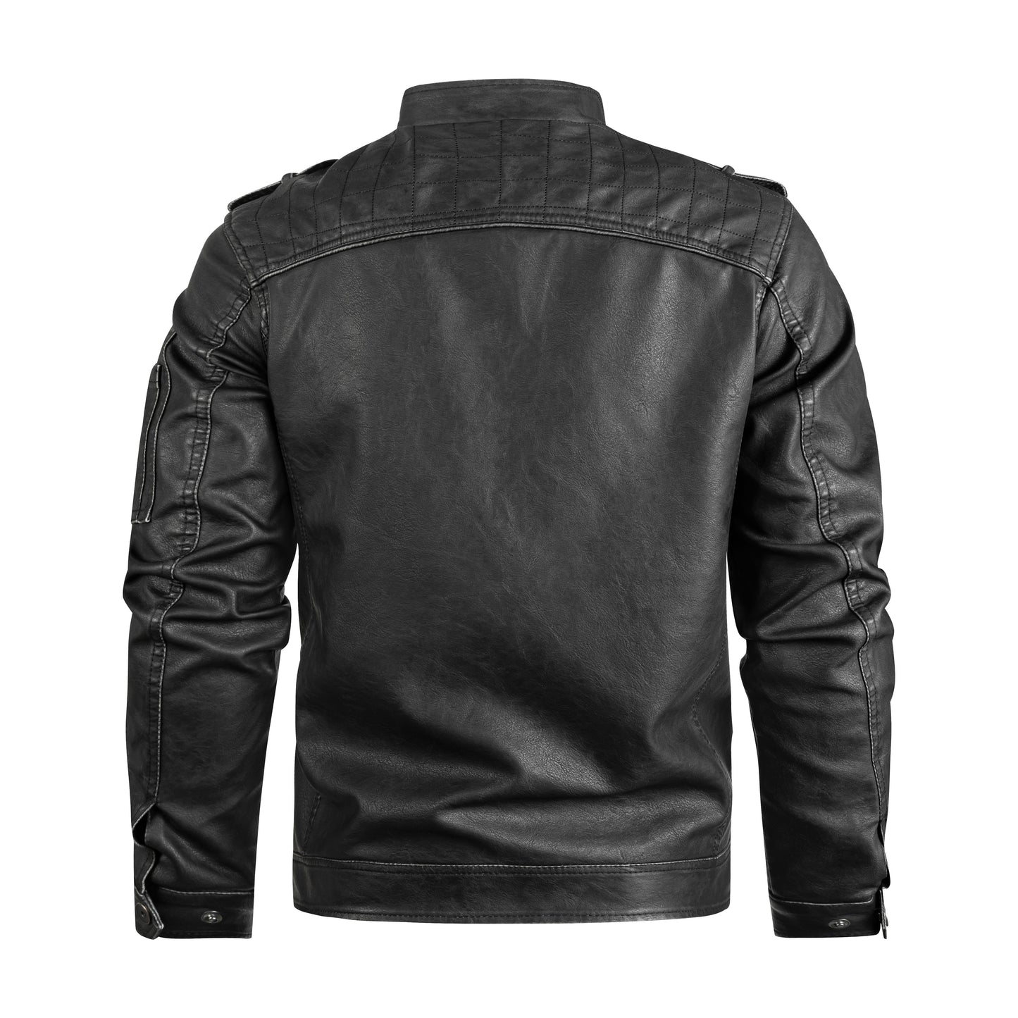 Vanguard-Biker Statement-Outerwear with High-Density Tactical-Paneling & Sculptural Collar