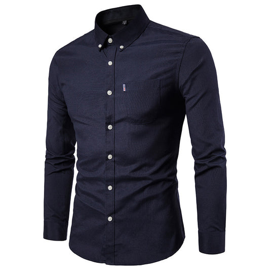 Crescent-Prime Oxford-Shirt in "Easy-Iron" Tech-Fabric with Integrated Sharp-Cuffs