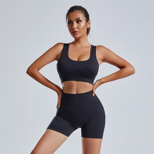 Apex-Flow Training Set with High-Tension Waist & Sculpted Rib-Knit