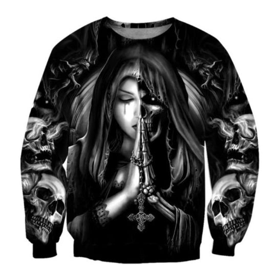 Phantom Prayer Gothic 3D Graphic Hoodie