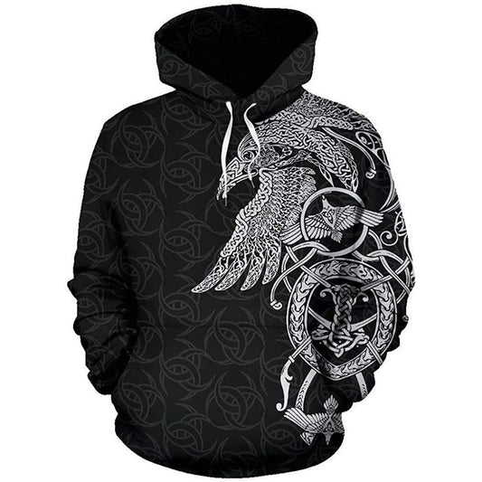 Polynesian-Vanguard Statement-Pullover with High-Density Geometric-Grid & Sculptural Hood