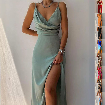 Modern Glamour Sleeveless Slit Dress for Evening Galas