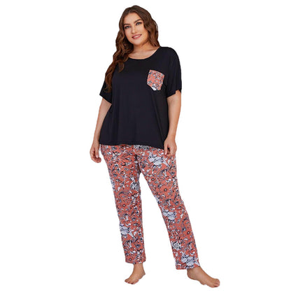 The Floral-Bridge Lounge-Duo with Integrated Pocket-Accent & Tapered Botanical-Leg