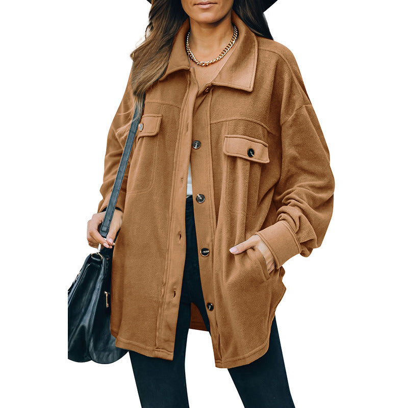 The Nomad" Brushed-Fleece Shacket with Architectural Utility Details