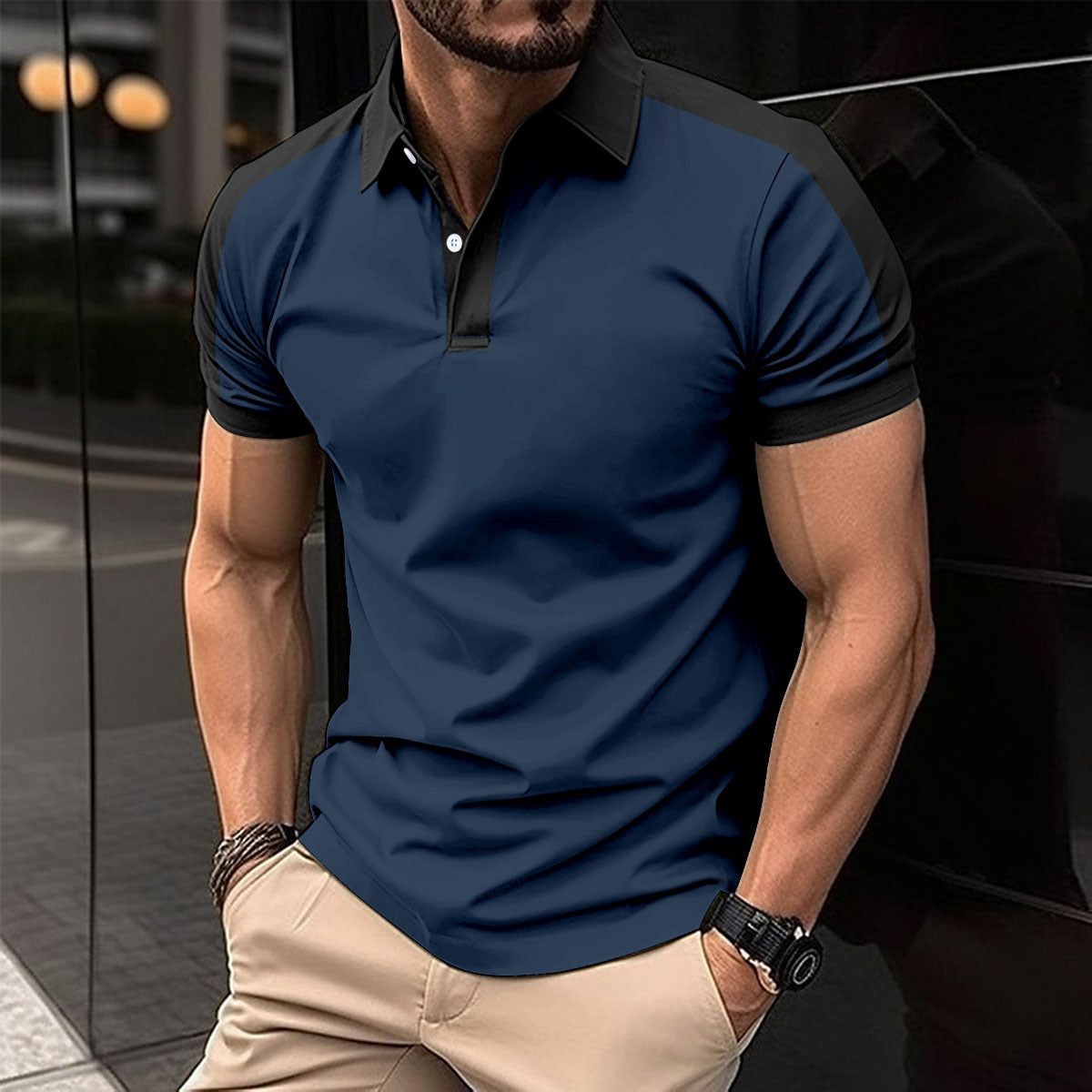Premium Contrast Polo Shirt | Men’s Modern Slim Fit Top