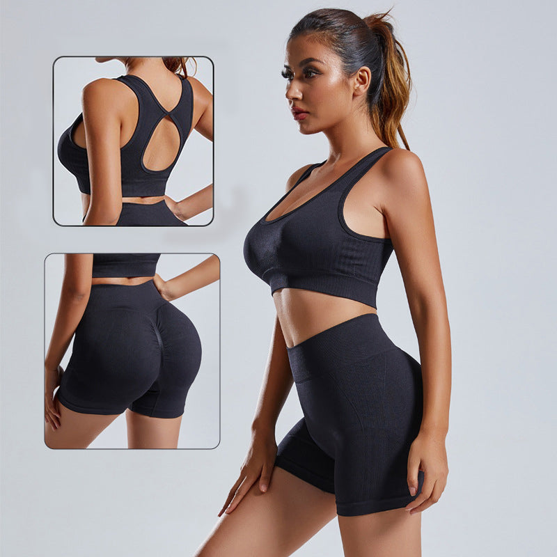 Apex-Flow Training Set with High-Tension Waist & Sculpted Rib-Knit