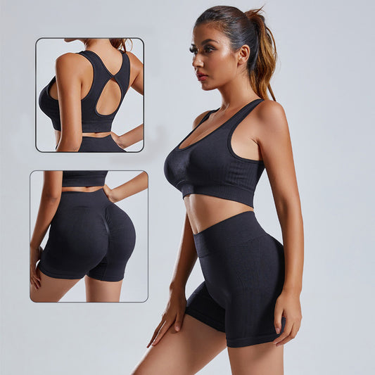 Apex-Flow Training Set with High-Tension Waist & Sculpted Rib-Knit