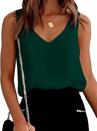 Sleek Silhouette Loose-Fit Satin Tank