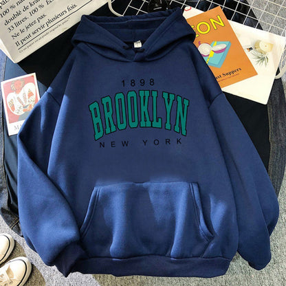 The Brooklyn 1898" Heritage Hoodie with Collegiate Varsity Typography