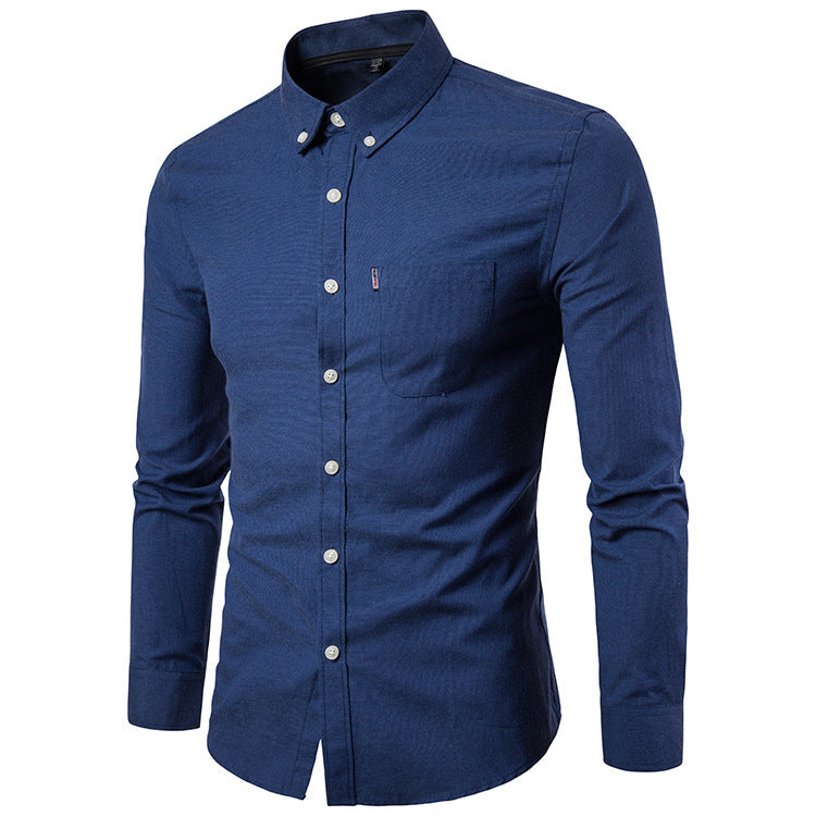 Crescent-Prime Oxford-Shirt in "Easy-Iron" Tech-Fabric with Integrated Sharp-Cuffs
