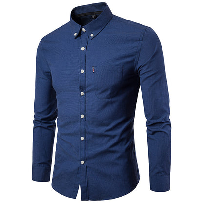 Crescent-Prime Oxford-Shirt in "Easy-Iron" Tech-Fabric with Integrated Sharp-Cuffs
