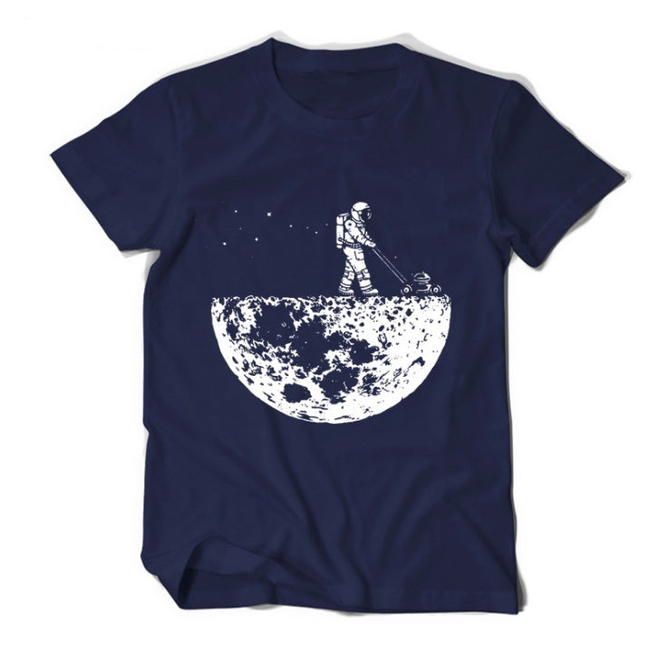 Space Mower Astronaut Graphic T-Shirt