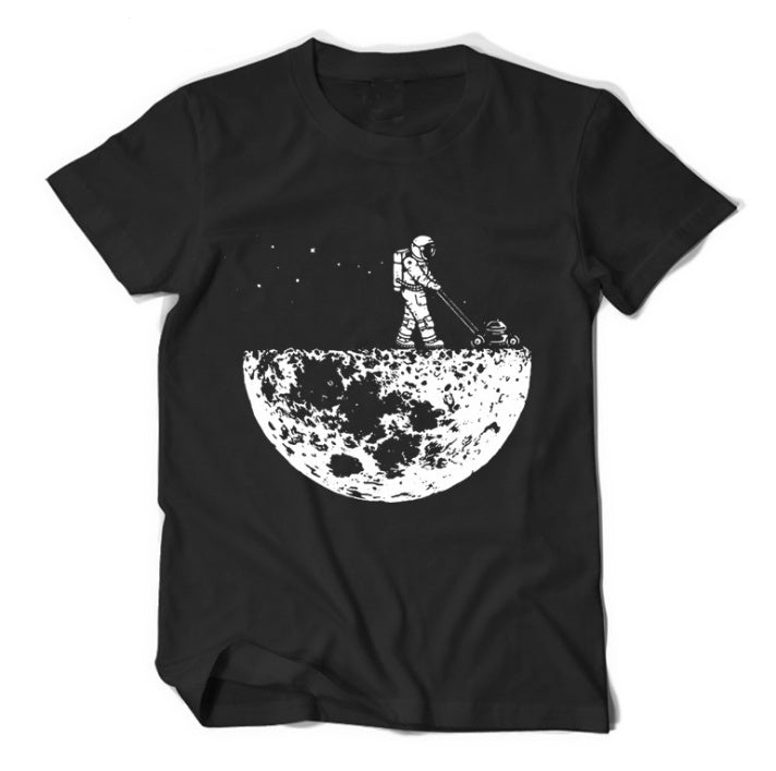 Space Mower Astronaut Graphic T-Shirt