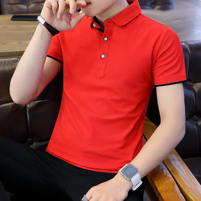 Crescent-Apex Casual-Polo in "Zero-Wrinkle" Cotton with Architectural Edge-Binding