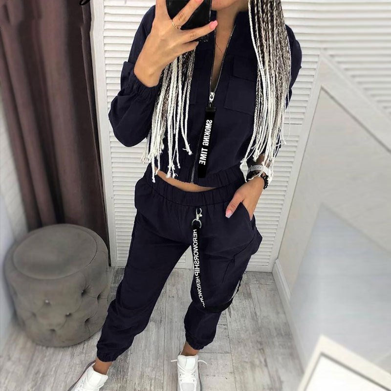 Vector-Zero Utility Co-ord with Bold "Smoking Time" Ribbon
