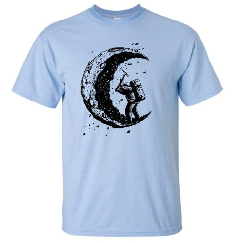 The Lunar-Miner Tee with Architectural Moon-Crest & Urban-Oversize Shell