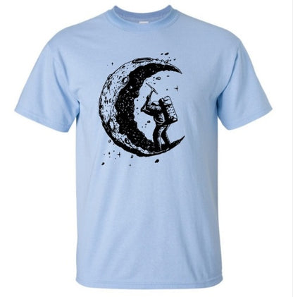 The Lunar-Miner Tee with Architectural Moon-Crest & Urban-Oversize Shell