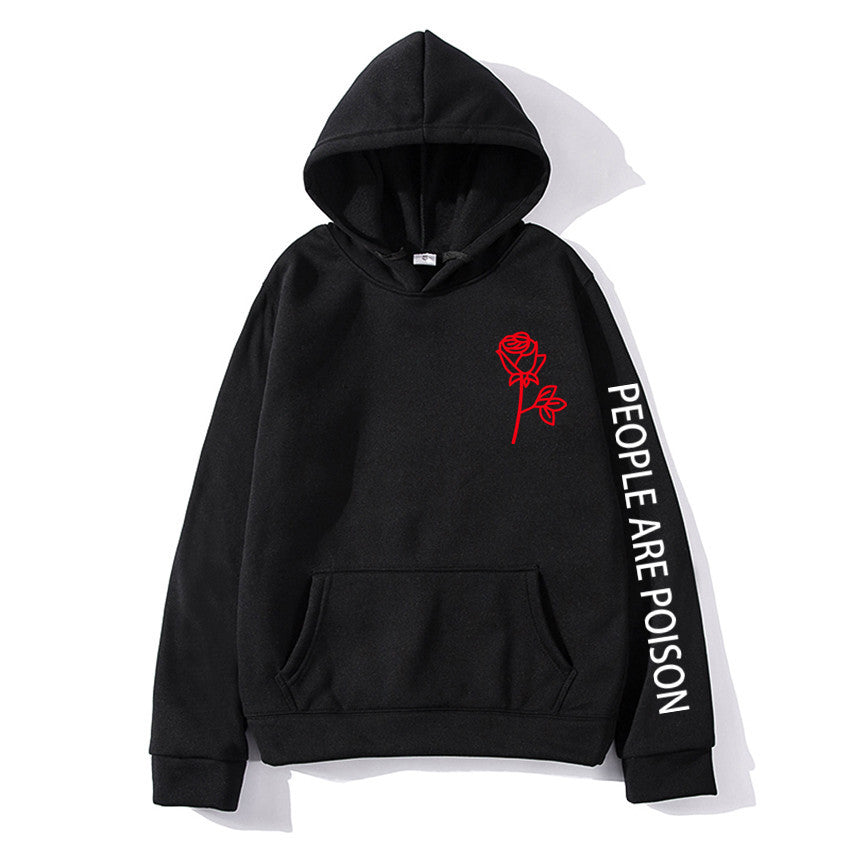 The Poison-Bloom Hoodie with Architectural Rose-Inlay & Urban-Shield Shell