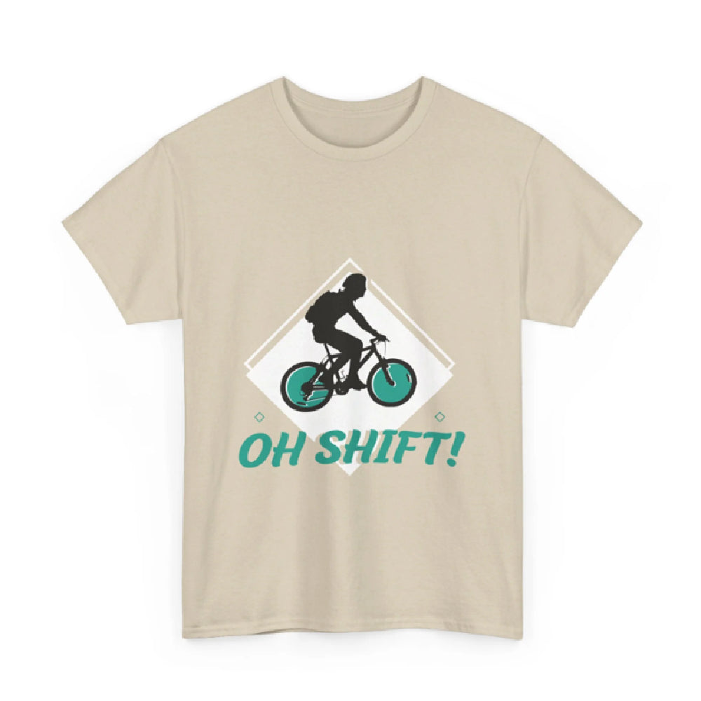 Oh Shift! Funny Cycling Graphic Tee