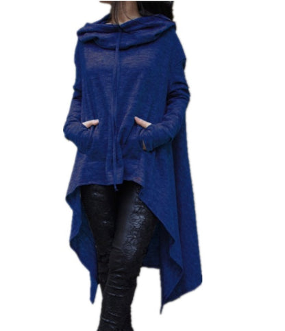 Nebula Shadow Oversized Cape-Pullover with Sculptural Hood Detail
