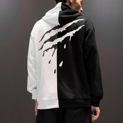 Contrast-Vanguard Statement-Pullover with High-Density Two-Tone Grid & Oversized-Frame