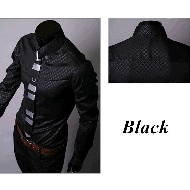 Boardroom-Vanguard Statement-Shirt with High-Contrast Button-Down & Tapered-Frame