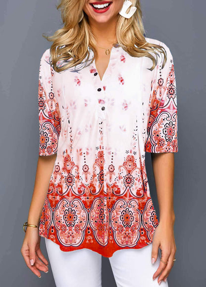 Vibrant Floral Mandalas Flowy Tunic
