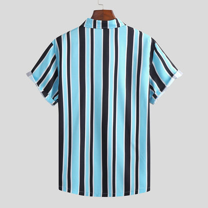 Crescent-Velocity Resort-Shirt in "Breathable-Sateen" with Integrated Kinetic-Stripes