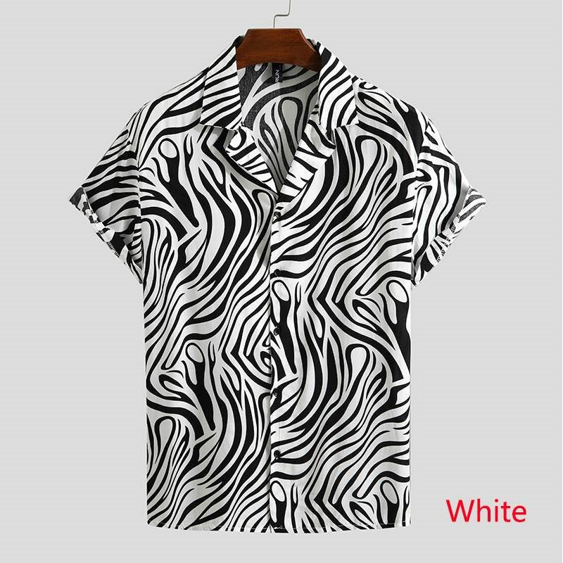 The Striated-Apex" Shirt with Architectural Zebra-Inlay & Urban-Flow Shell