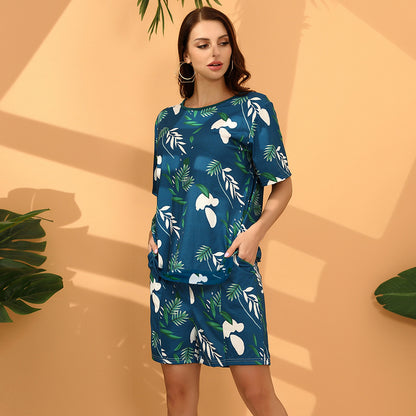 Monolith-Jungle Duo in "Cool-Glide" Jersey with Precision Graphic-Bloom
