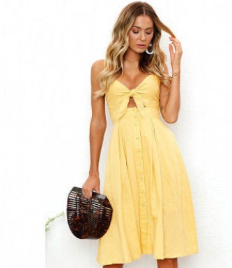 Modern Boho A-Line Midi Dress for Sunny Getaways