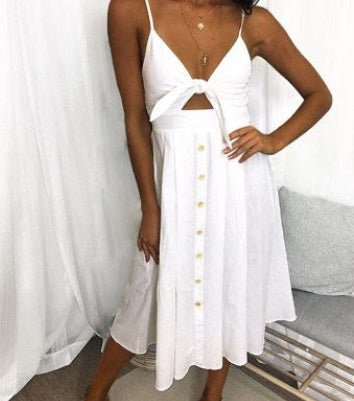 Modern Boho A-Line Midi Dress for Sunny Getaways