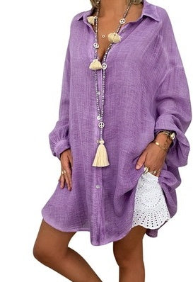 Breezy Summer Loungewear Blouse with Side Pockets
