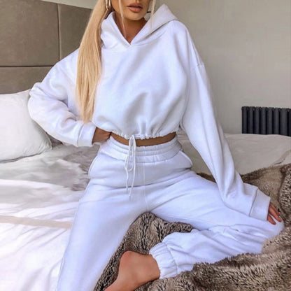 Alora Crop-Top Hoodie & Joggers Set
