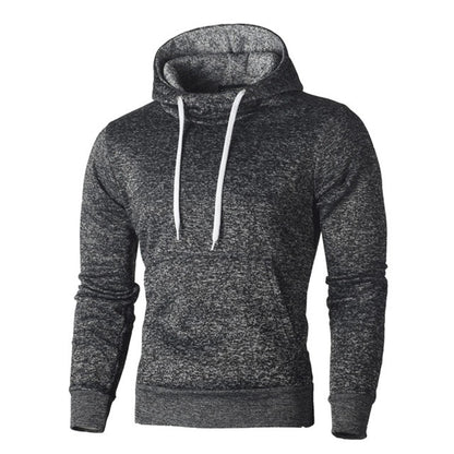 Vanguard-Marl Statement-Pullover with High-Density Granite-Grid & Sculptural Hood