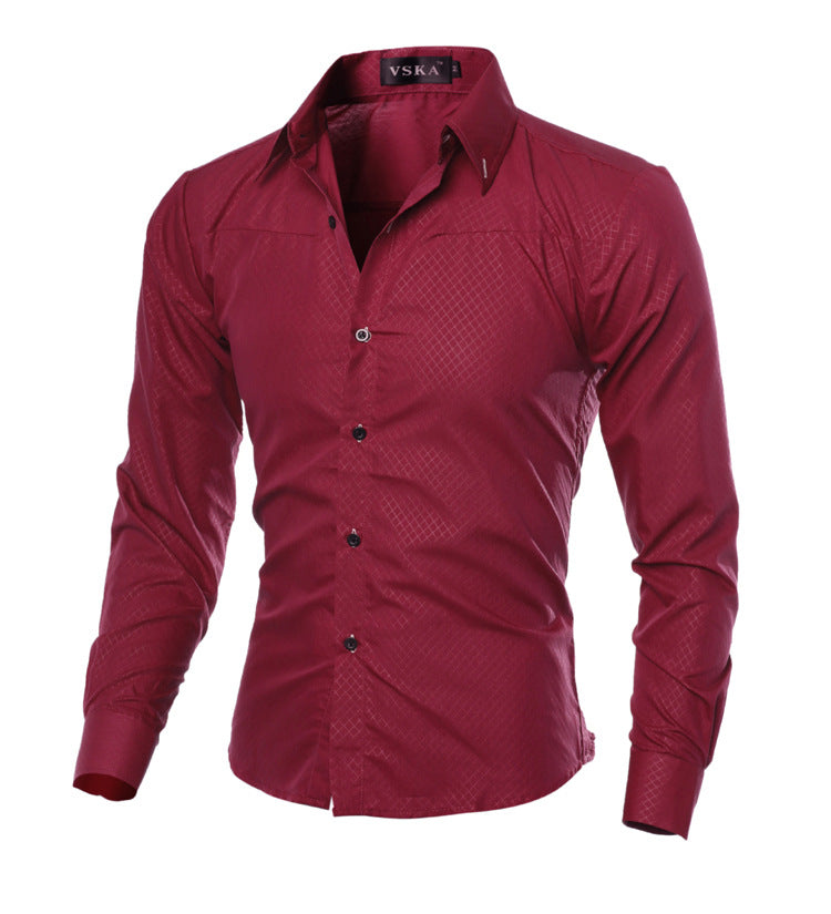 Boardroom-Vanguard Statement-Shirt with High-Contrast Button-Down & Tapered-Frame