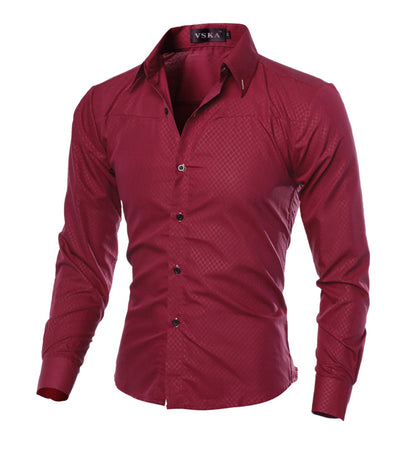 Boardroom-Vanguard Statement-Shirt with High-Contrast Button-Down & Tapered-Frame