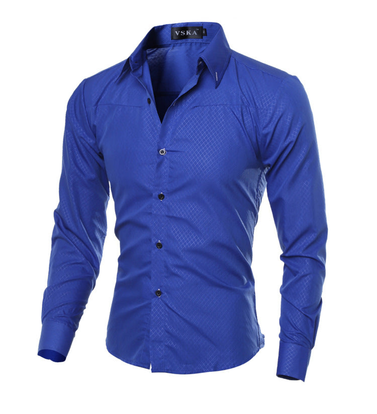 Boardroom-Vanguard Statement-Shirt with High-Contrast Button-Down & Tapered-Frame