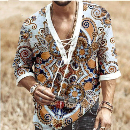 The Wave-Lace Tunics with Architectural Seigaiha-Inlay & Urban-Linen Shell