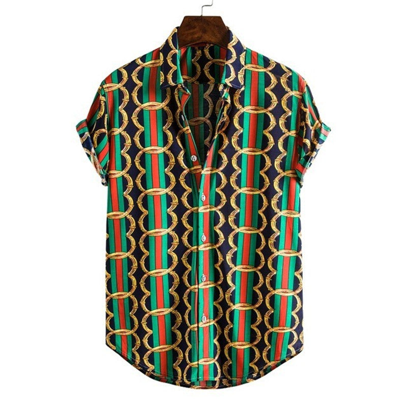 The Baroque-Matrix Shirt with Architectural Filigree-Argyle & Urban-Flow Shell