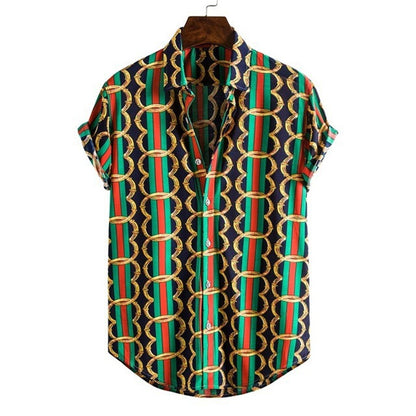 The Baroque-Matrix Shirt with Architectural Filigree-Argyle & Urban-Flow Shell